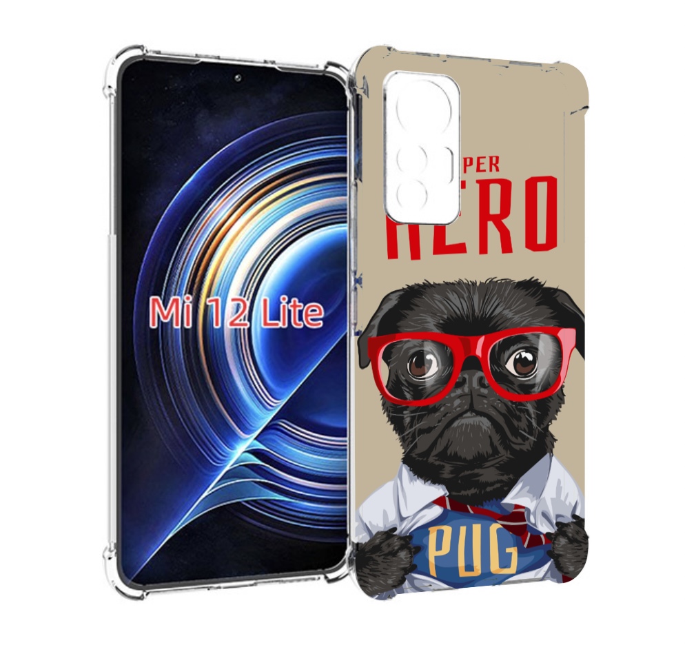

Чехол MyPads Герой-PUG для Xiaomi 12 Lite, Прозрачный, Tocco