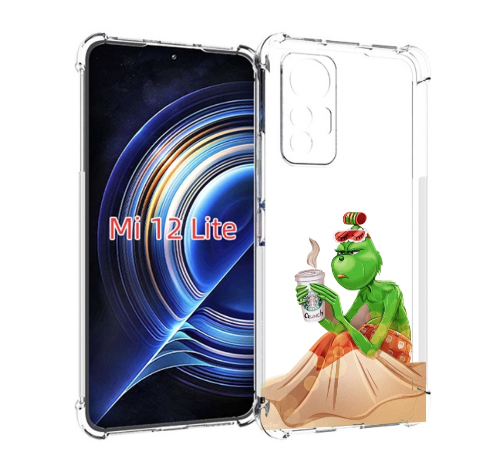 

Чехол MyPads Гринч-в-платье для Xiaomi 12 Lite, Прозрачный, Tocco