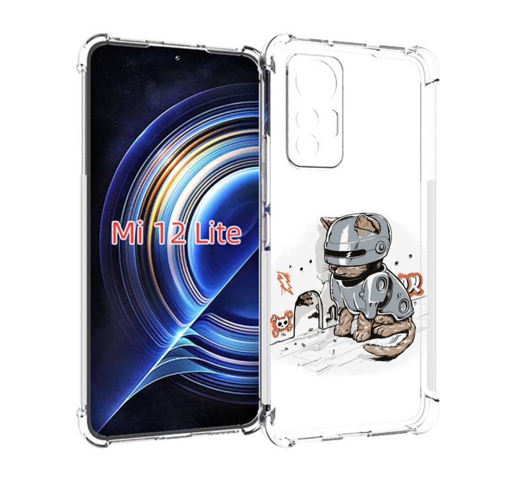 

Чехол MyPads Грозный кот для Xiaomi 12 Lite, Прозрачный, Tocco