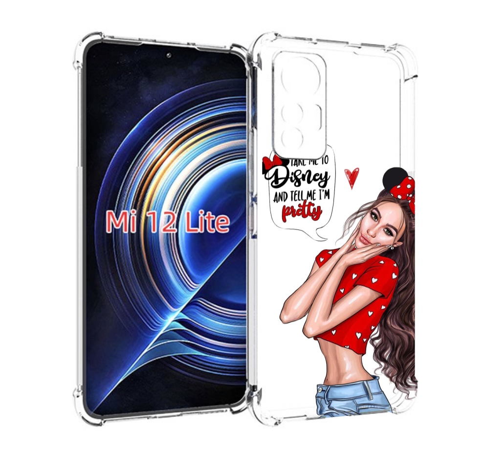 

Чехол MyPads Девушка-Мини женский для Xiaomi 12 Lite, Прозрачный, Tocco