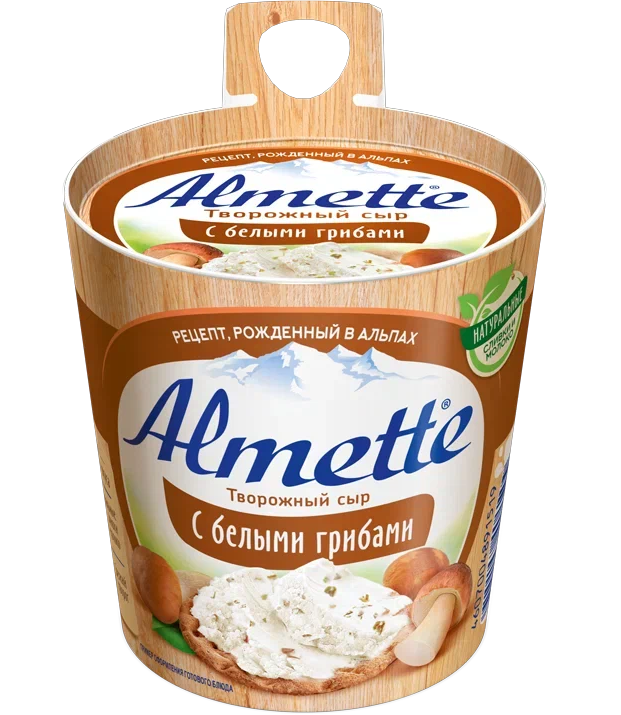 Сыр творожный Альметте с белыми грибами 60%, 150 г