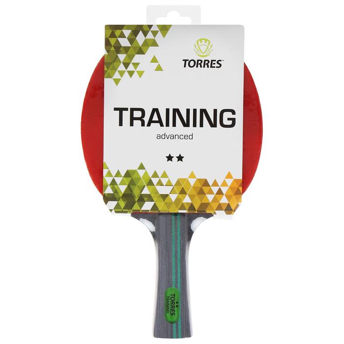 фото Ракетка для настольного тенниса torres training, 2 звезды, накладка 1,5 мм, коническая руч