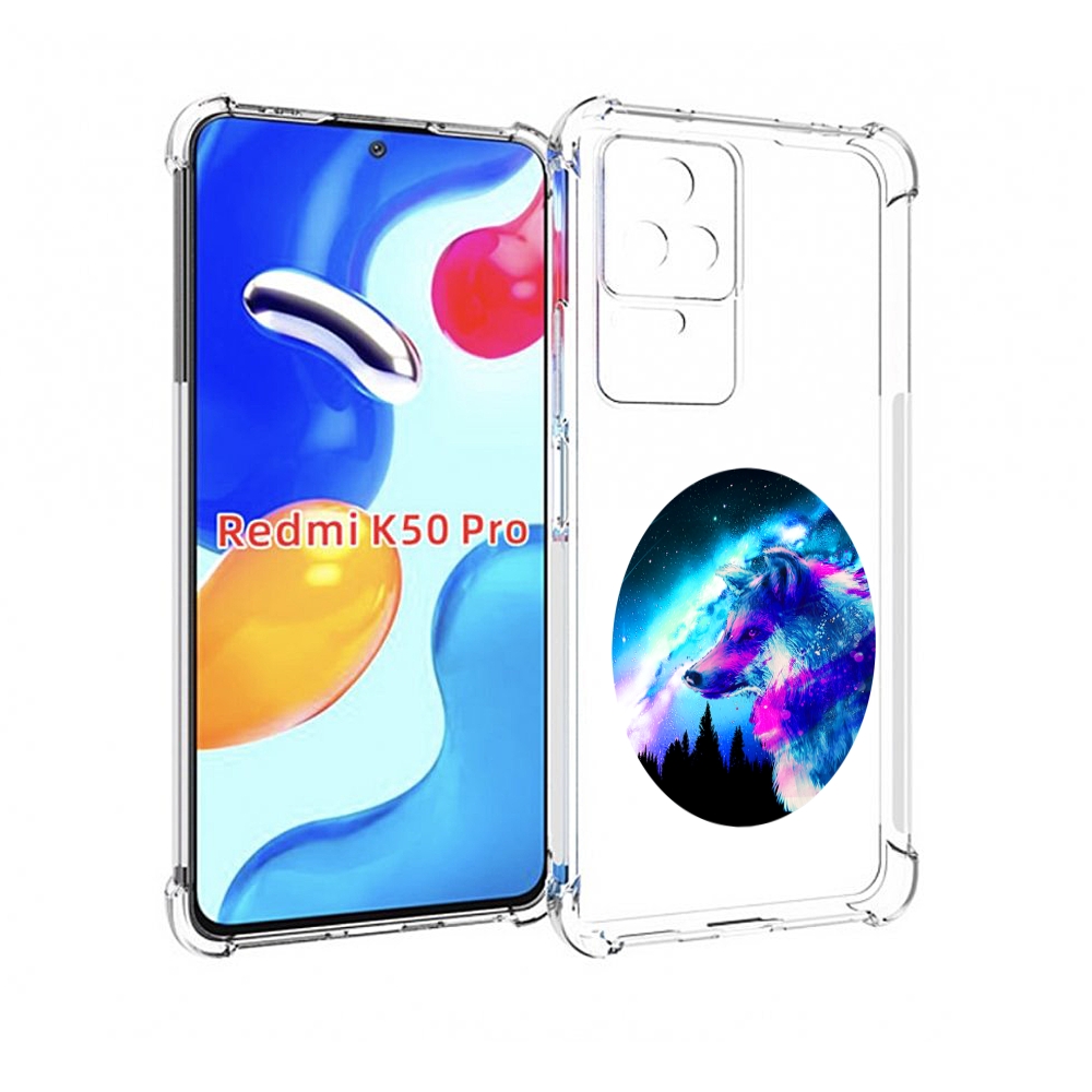 

Чехол MyPads голубой волк для Xiaomi Redmi K50 / K50 Pro, Прозрачный, Tocco