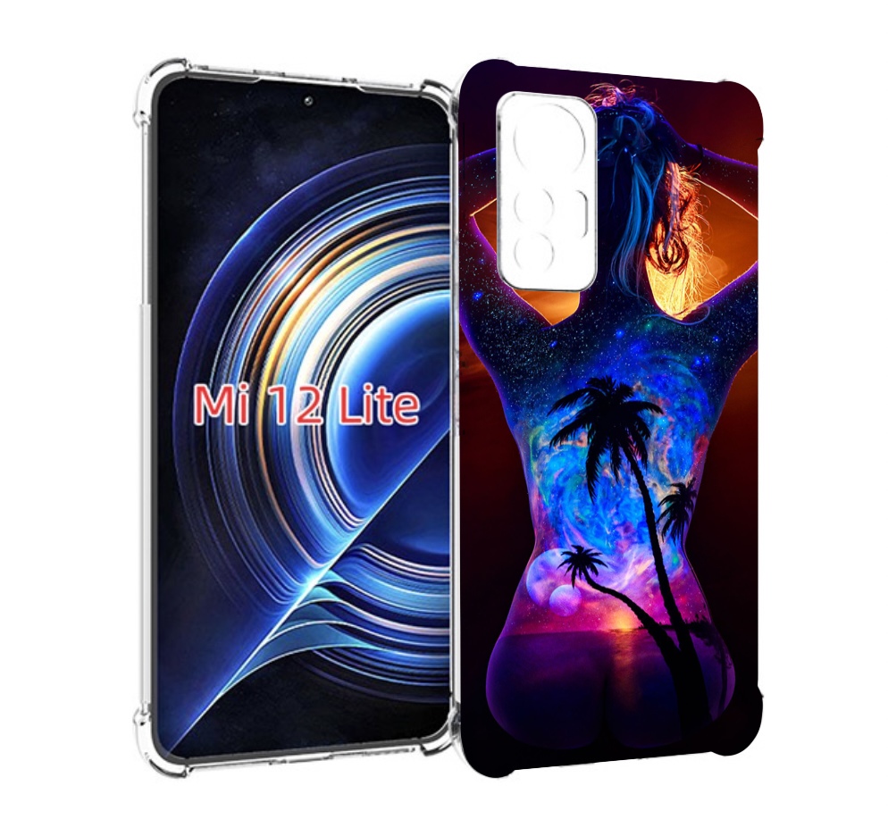 

Чехол MyPads Девушка-и-пальмы женский для Xiaomi 12 Lite, Прозрачный, Tocco