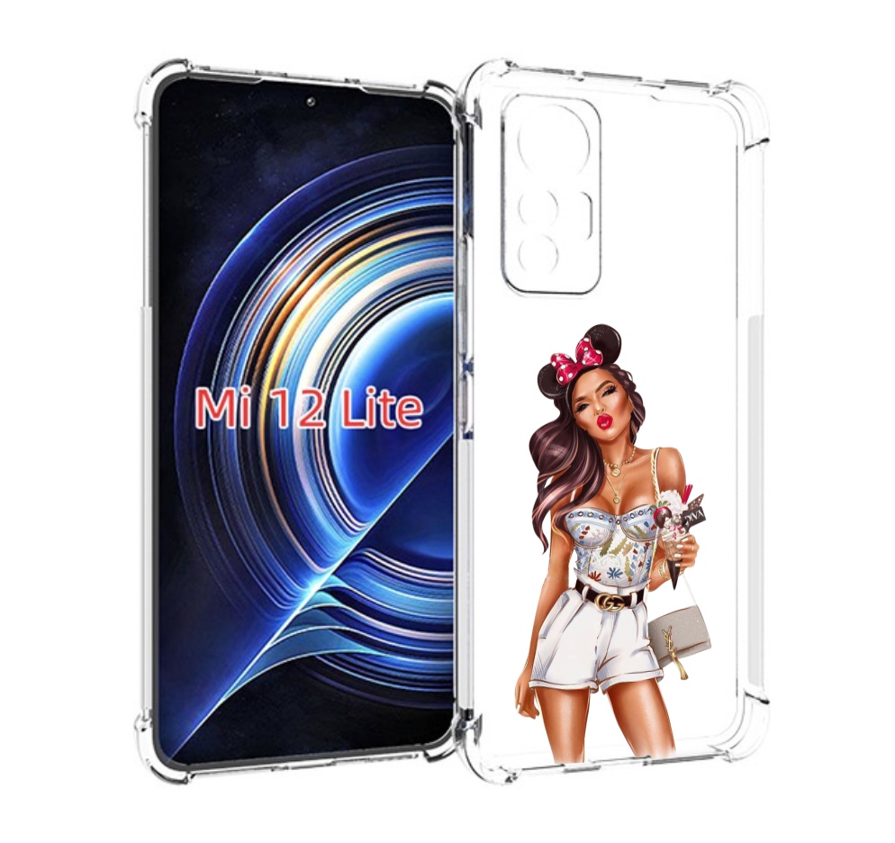 

Чехол MyPads Девушка-микки для Xiaomi 12 Lite, Прозрачный, Tocco