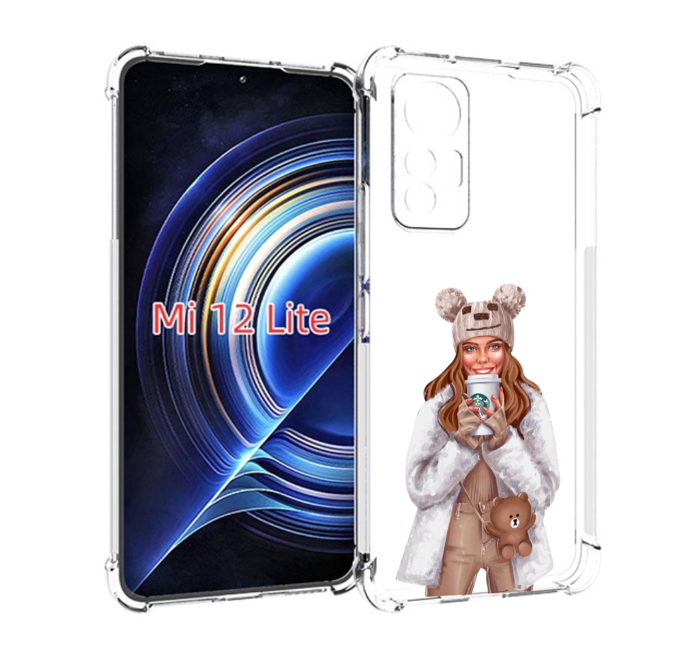 

Чехол MyPads Девушка-с-кофе-старбакс женский для Xiaomi 12 Lite, Прозрачный, Tocco