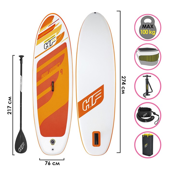 

SUP-доска Aqua Journey, 274 x 76 x 12 см, 65349 Bestway