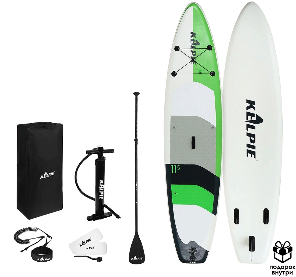 

SUP-доска надувная TOURING KELPIE 11,5" 347 х 80 х 15 см, Зеленый