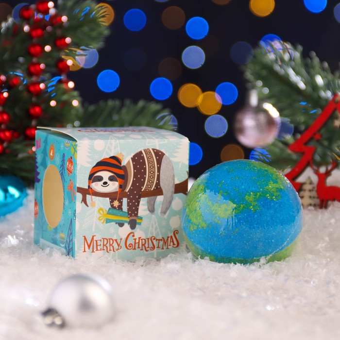 

Новогодняя Бомбочка для ванны Merry Christmas, Синий, Новый год