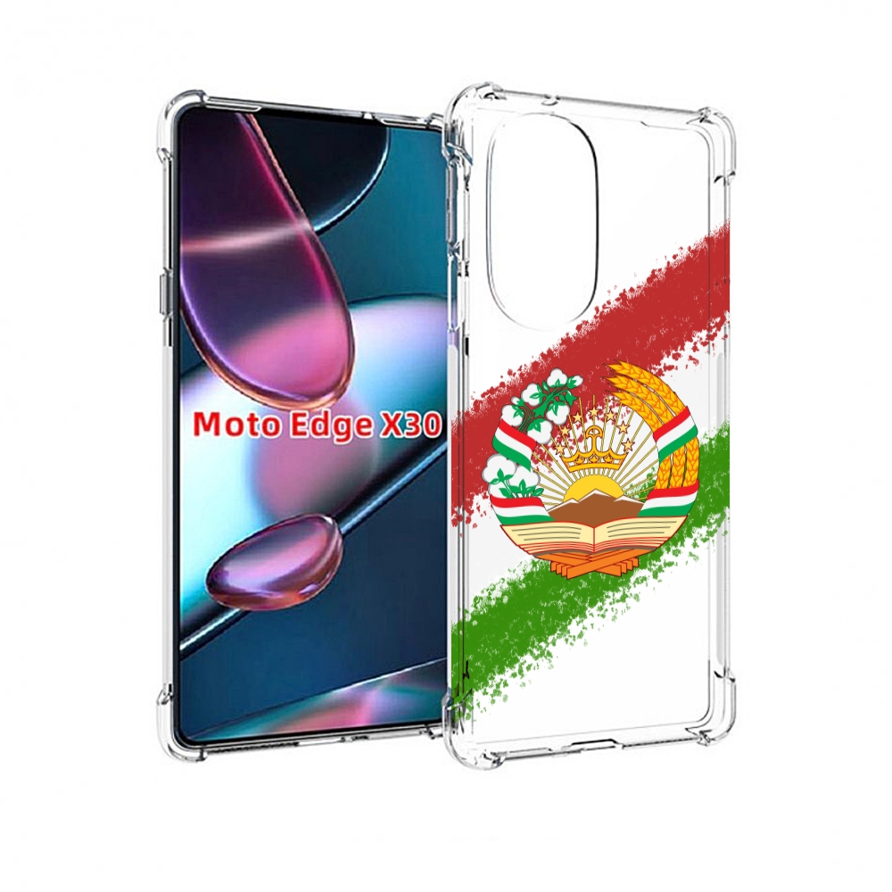 

Чехол MyPads герб флаг Таджикистана для Motorola Moto Edge X30, Прозрачный, Tocco