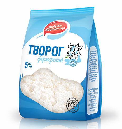 

Творог добрая кормилица фермерский бзмж жир. 5 % 300 г п/п кмп россия