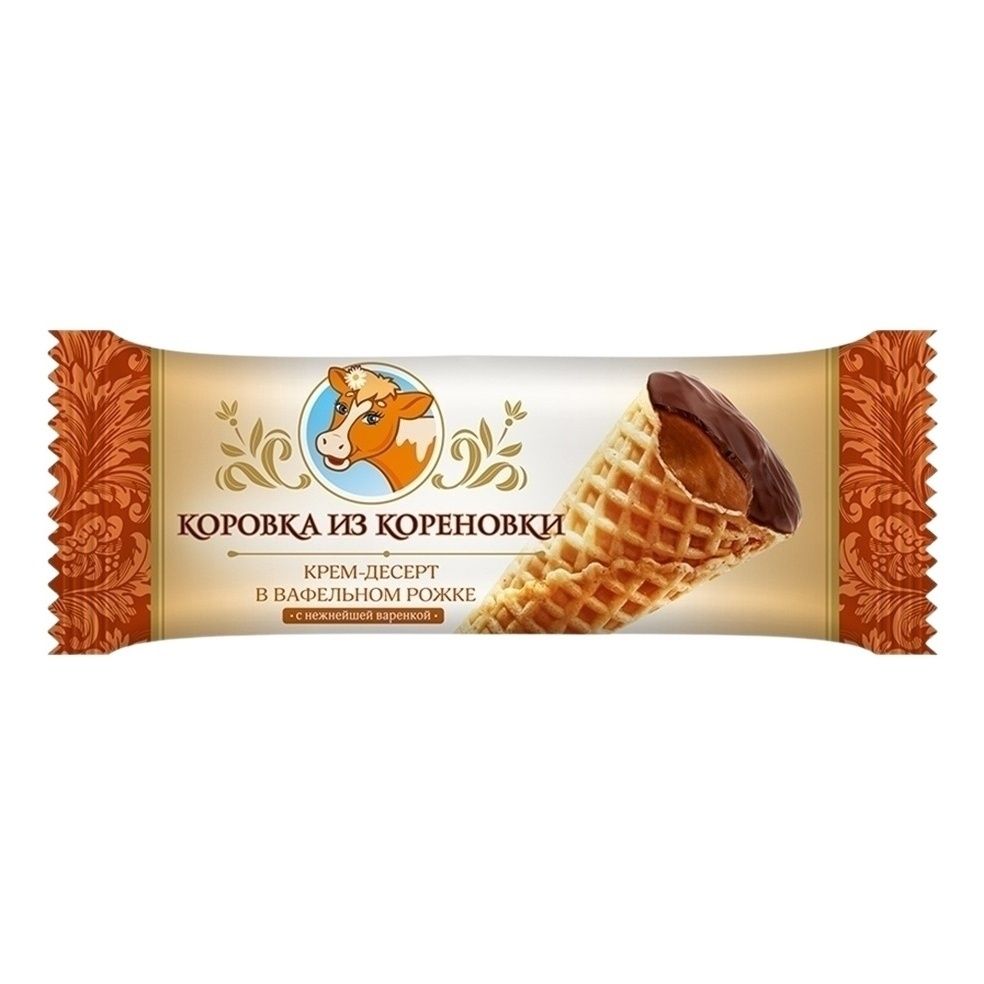 Крем-десерт коровка из кореновки рожок  с вар сгущенкой 25 % 40 г