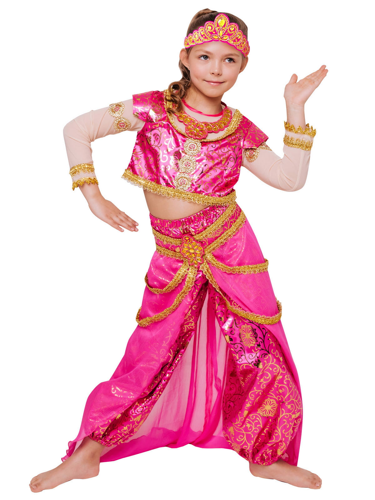 Карнавальный костюм Batik 2117 к-21 Принцесса Востока, розовый, 110