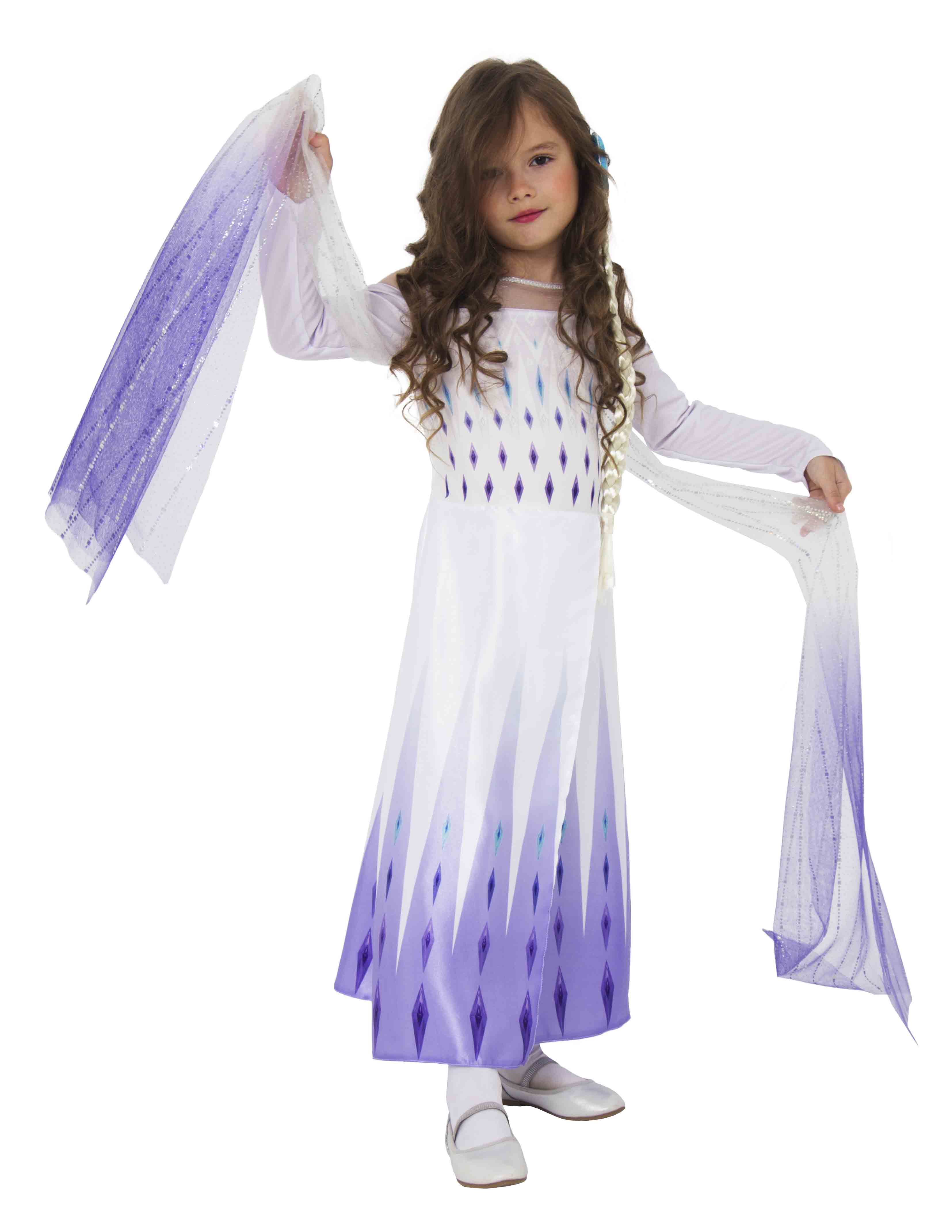 Карнавальный костюм Batik Эльза 2 белое платье 22-19 цв.мультиколор р.110