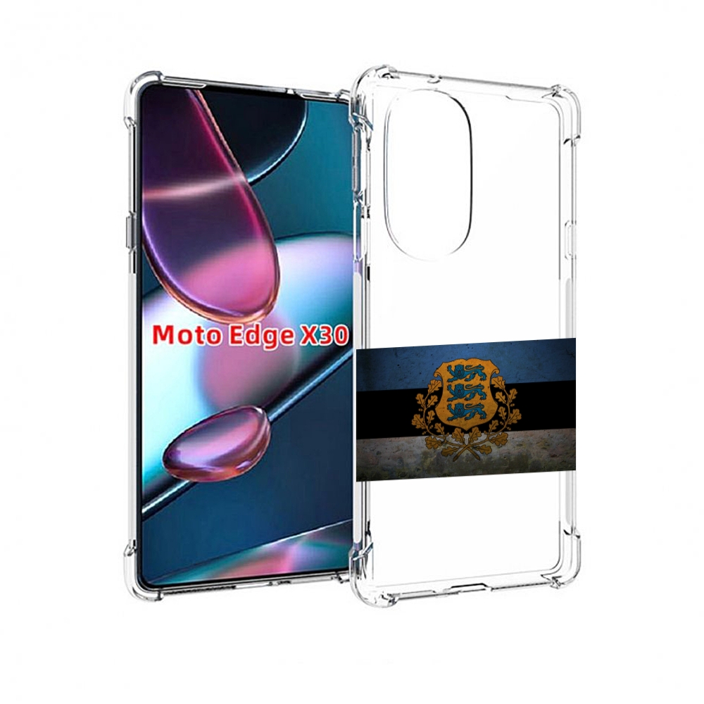 

Чехол MyPads герб флаг эстонии-1 для Motorola Moto Edge X30, Прозрачный, Tocco