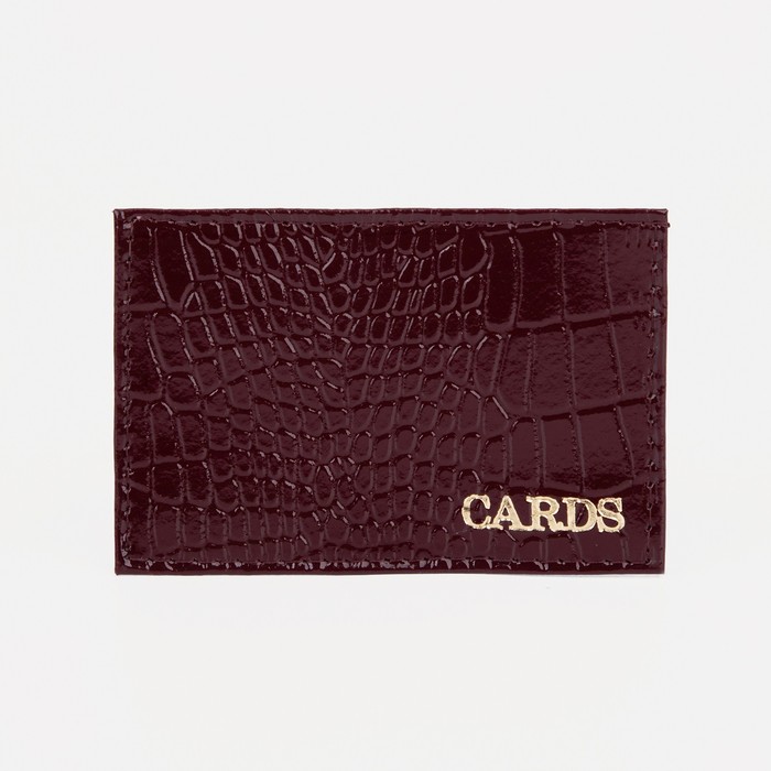 

Картхолдер женский NoBrand крокодил, бордовый, крокодил