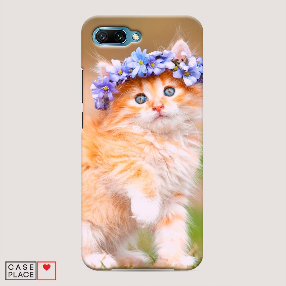 

Чехол Awog "Рыжий кот в венке" для Honor 10, 65320-1