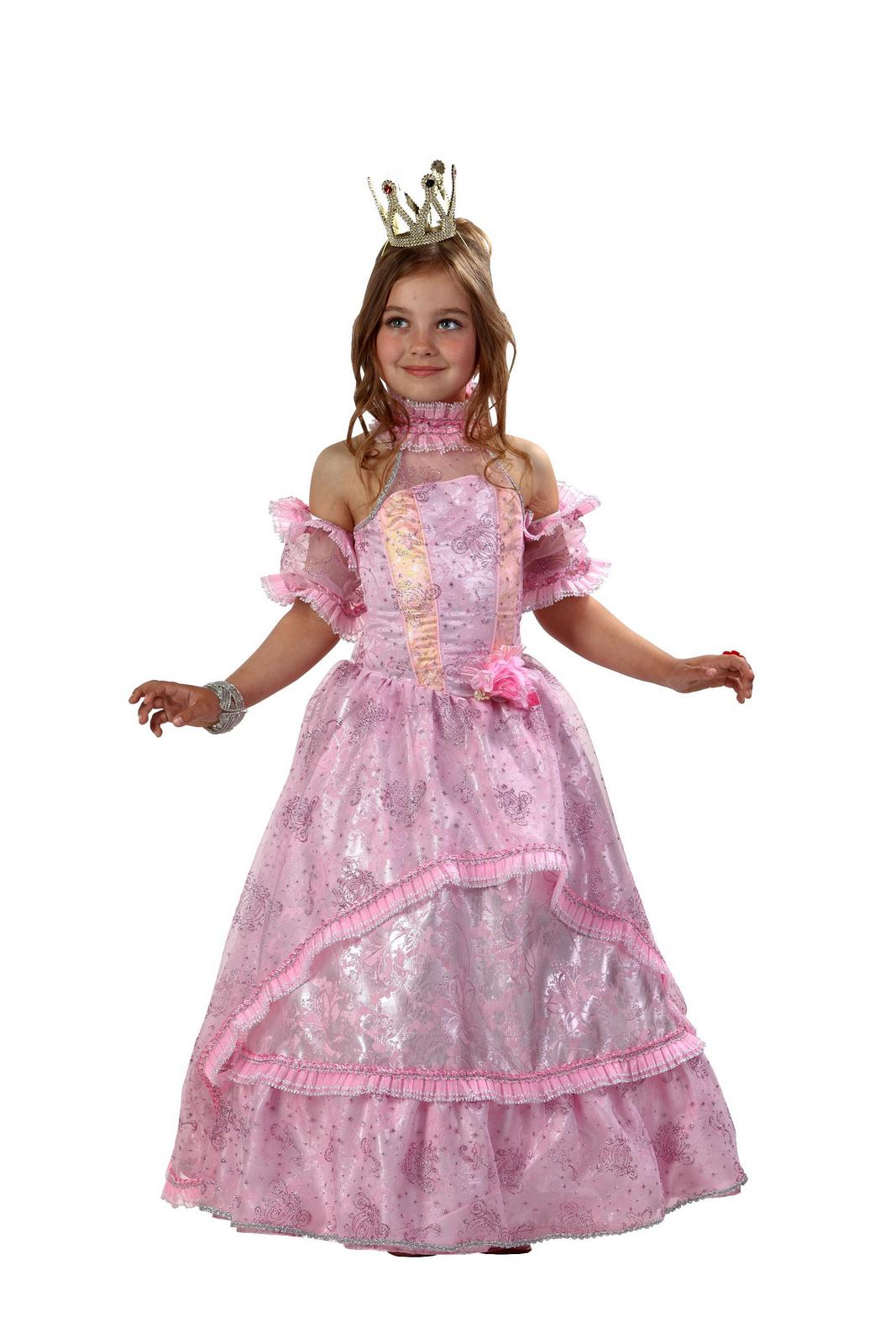 Карнавальный костюм Batik Золушка-Принцесса розовая, мультиколор, 140