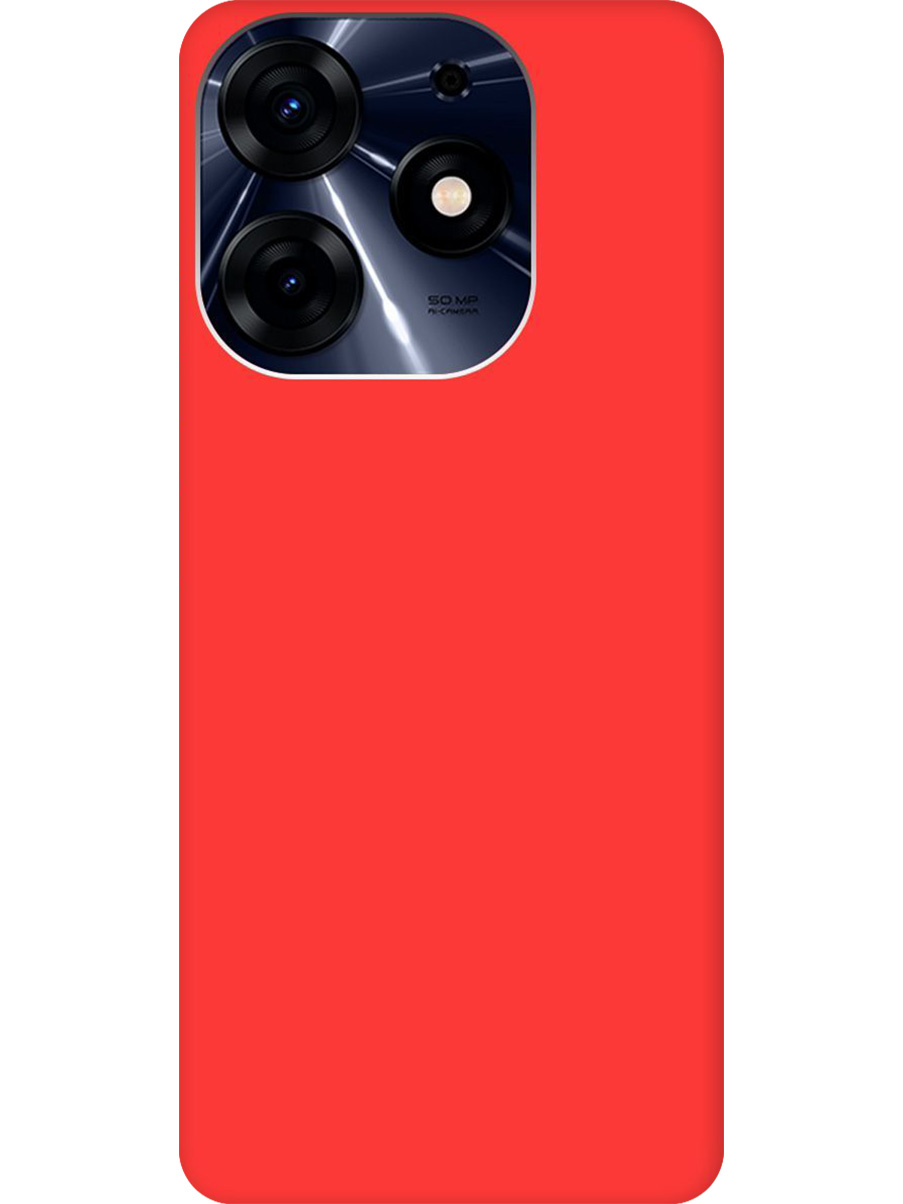 

Силиконовый чехол на Tecno Spark 10 Pro матовый красный, 768742621