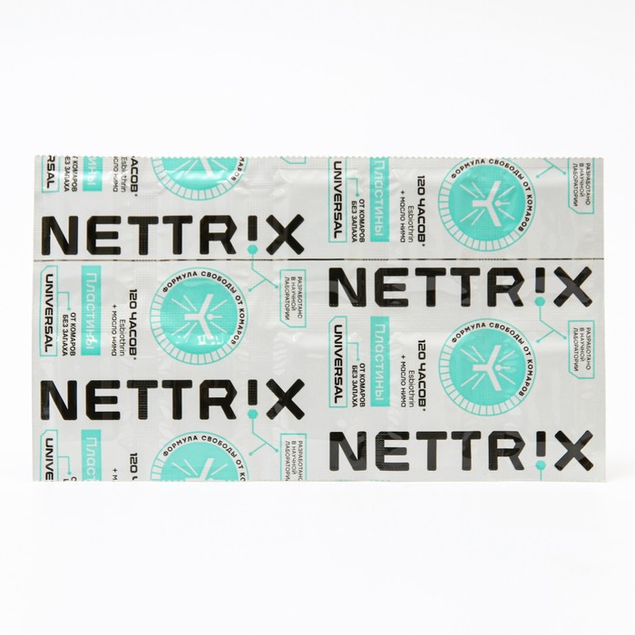 

Пластины от комаров Nettrix Universal, 12 часов