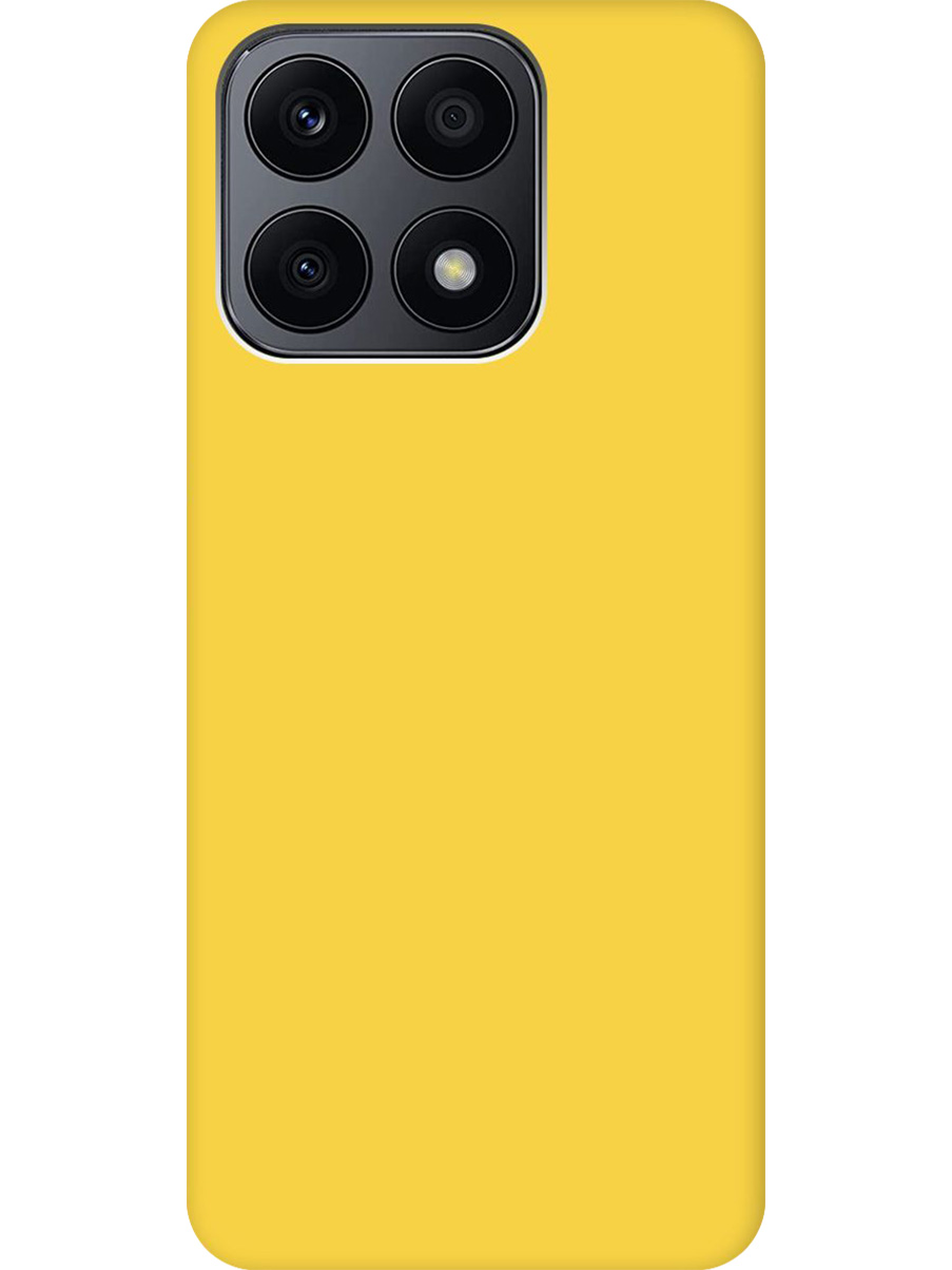 

Силиконовый чехол на Honor X8a матовый желтый, 768741621