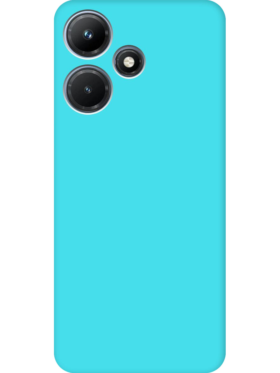 

Силиконовый чехол на Infinix Hot 30i матовый мятный, Голубой, 769389321