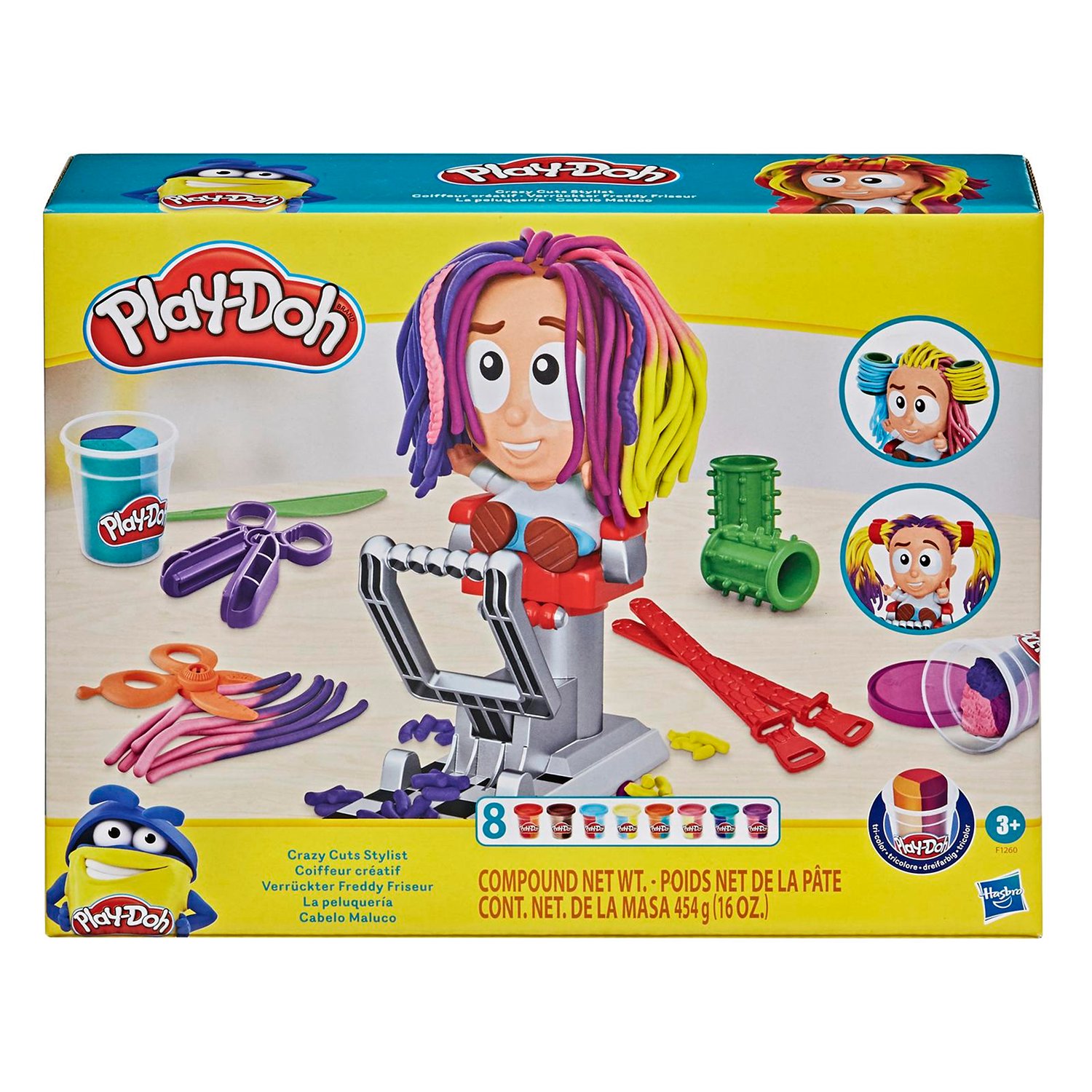 Набор для лепки игровой Play-Doh Сумасшедшие прически, F12605L0
