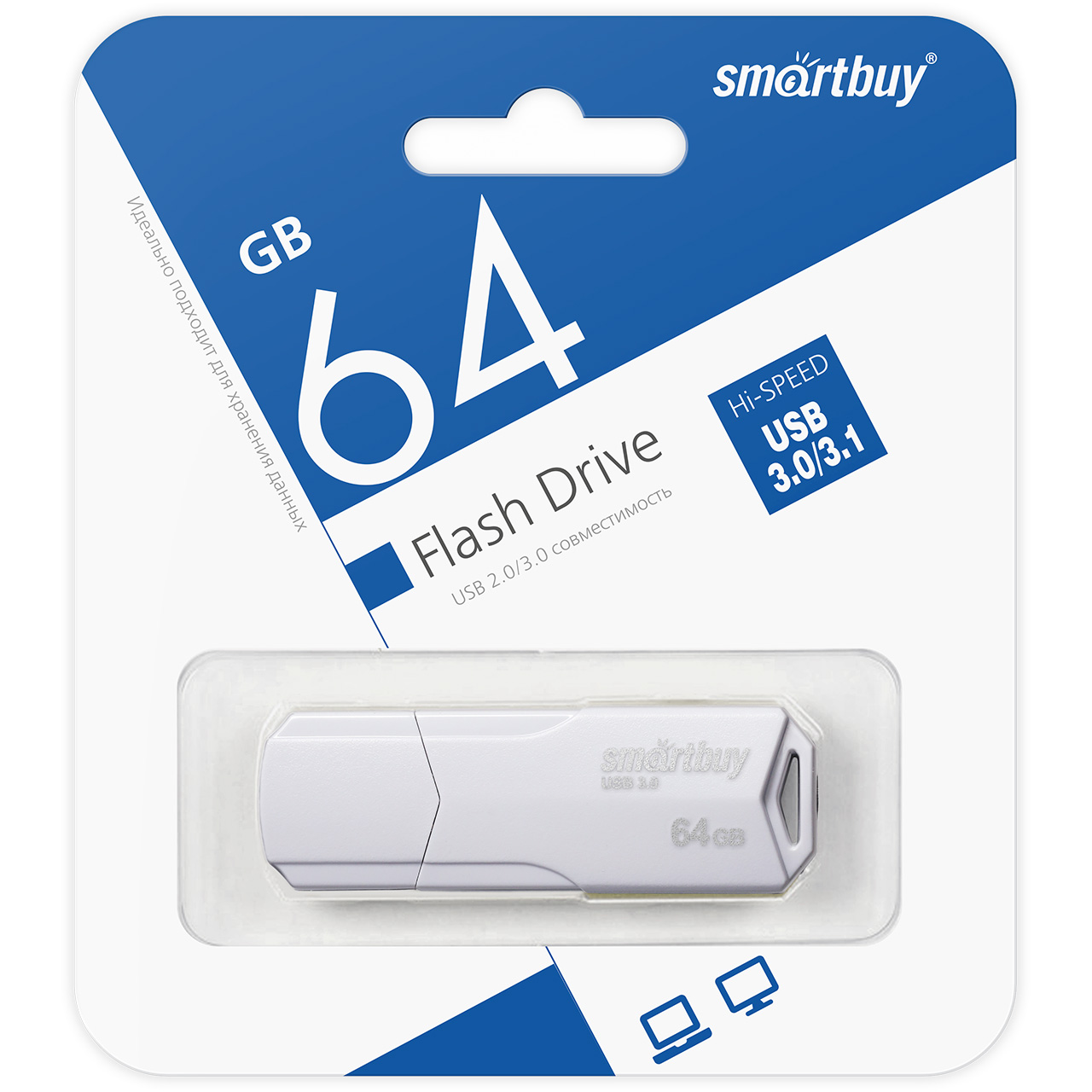 

Карта памяти SmartBuy USB 64Гб Clue (SB64GBCLU-W3), Clue