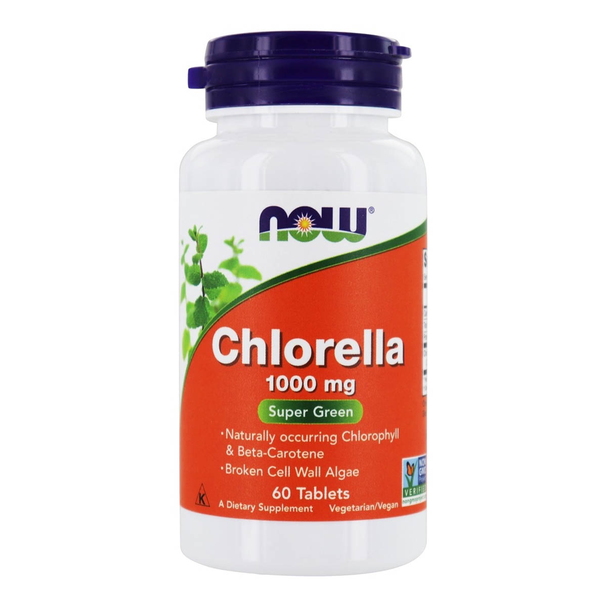 фото Now chlorella 1000 mg 60 таб