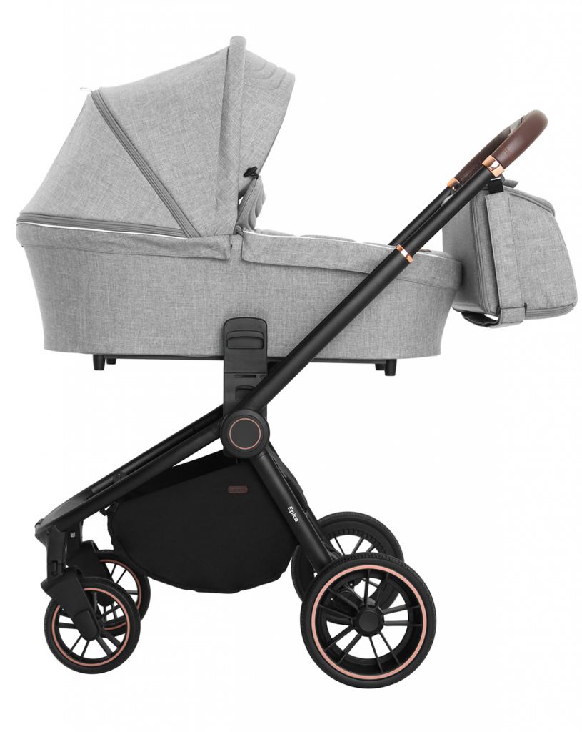 Коляска 2 в 1 Carrello Epica CRL-8510/1 Silver Grey (черная рама) коляска прогулочная everflo walker е 480 silver grey