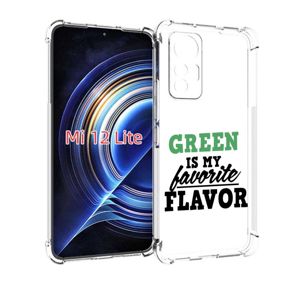 

Чехол MyPads Зеленый-фаворит для Xiaomi 12 Lite, Прозрачный, Tocco