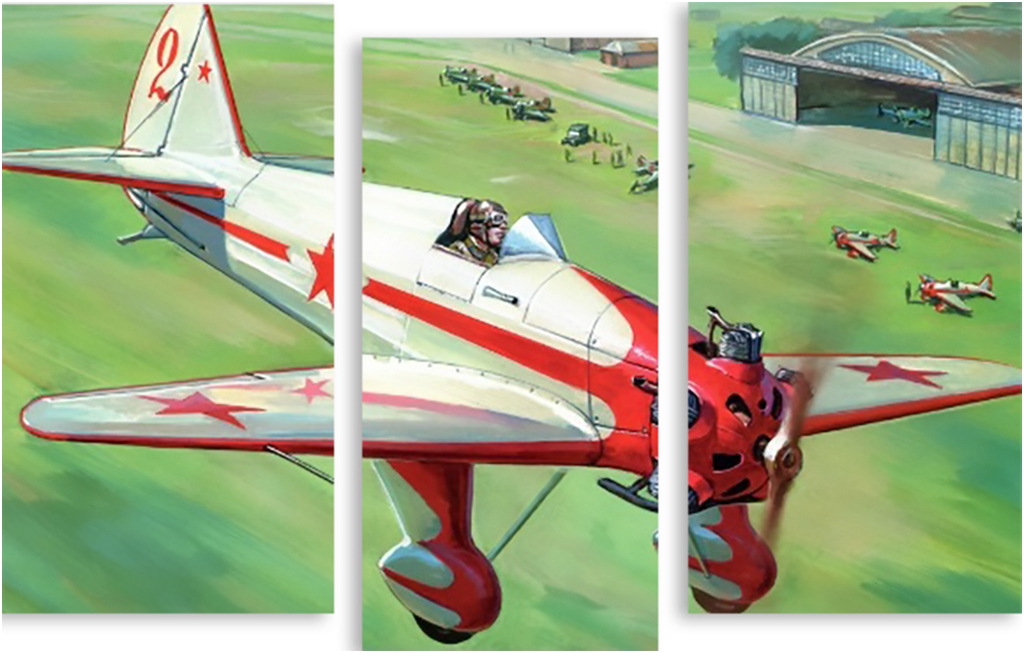 

Картина модульная на холсте Модулка Военная база 170x114 см, 3144