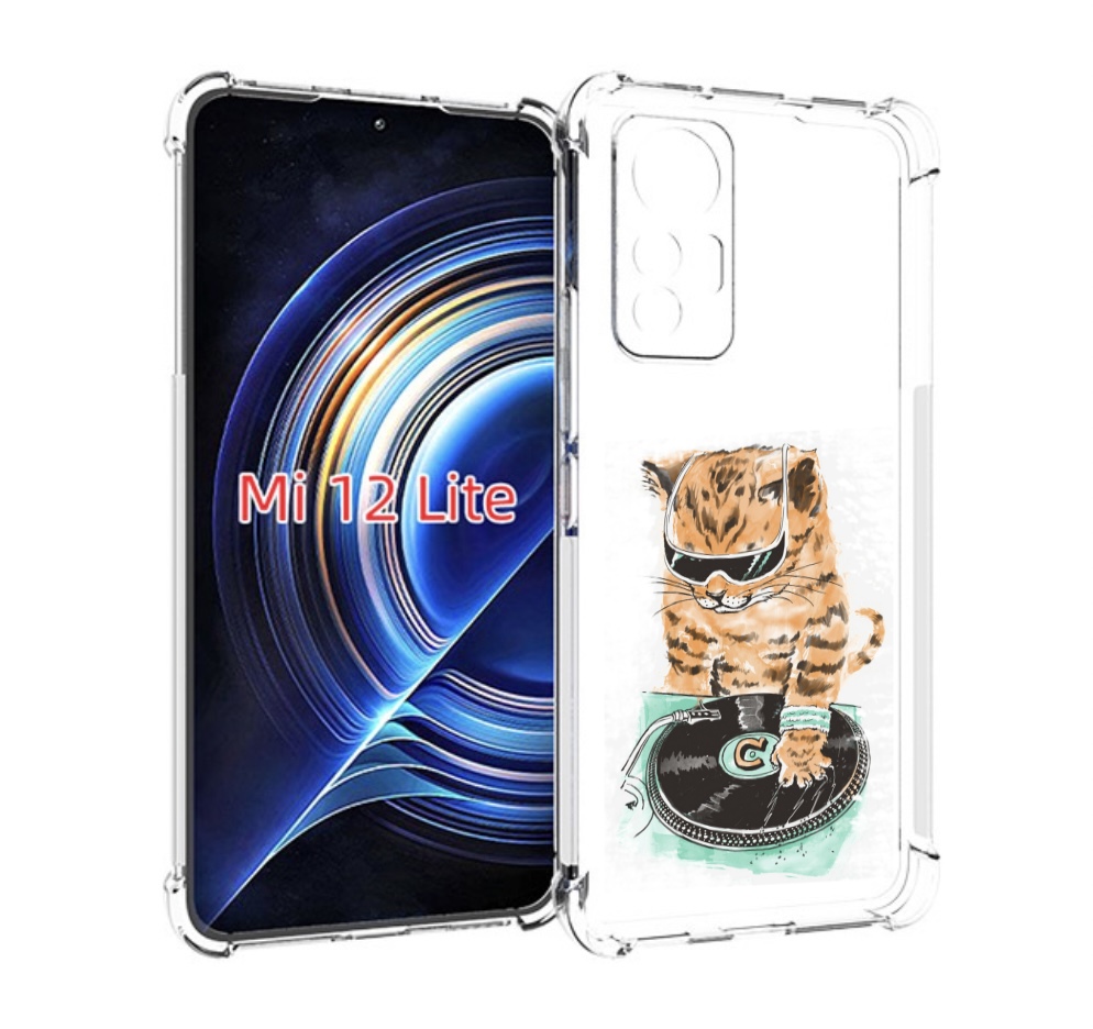 

Чехол MyPads Кот диджей для Xiaomi 12 Lite, Прозрачный, Tocco