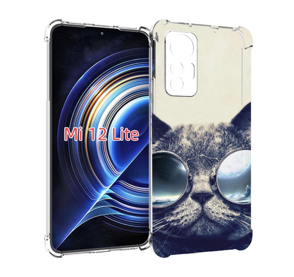 

Чехол MyPads Кот-в-очках-2 для Xiaomi 12 Lite, Прозрачный, Tocco
