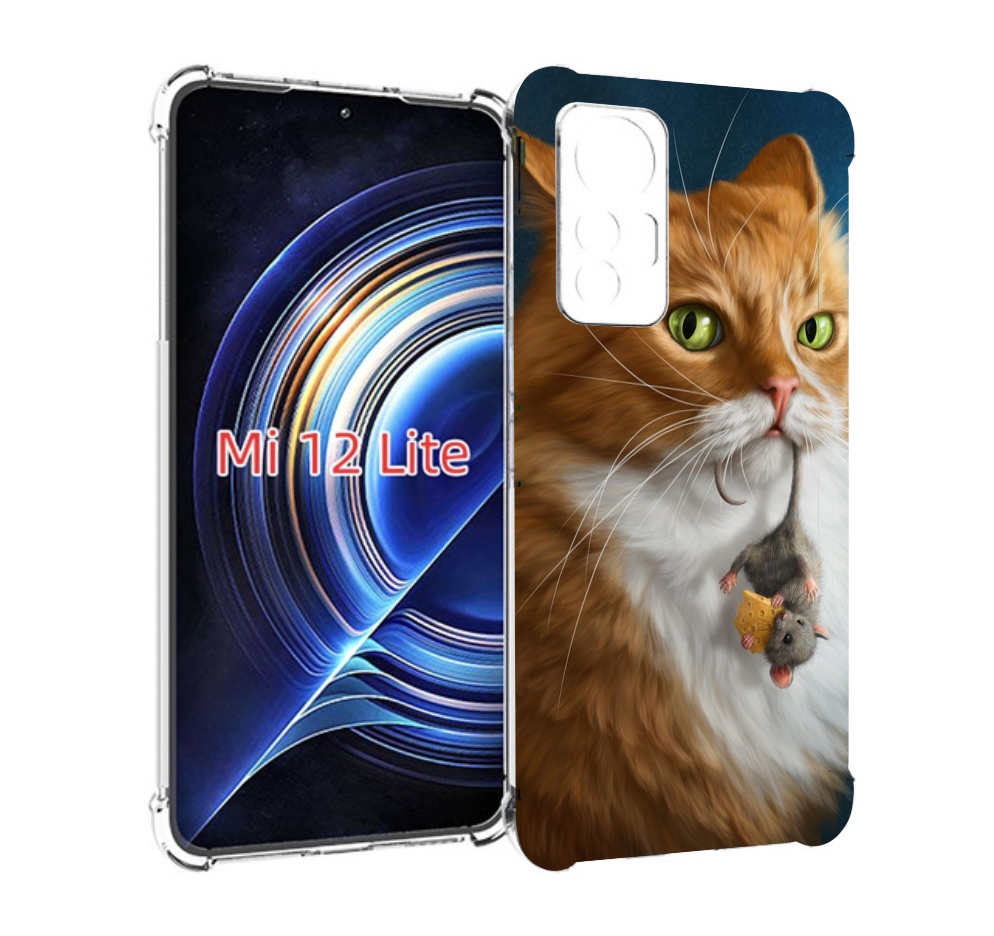

Чехол MyPads Кот-и-мышь для Xiaomi 12 Lite, Прозрачный, Tocco