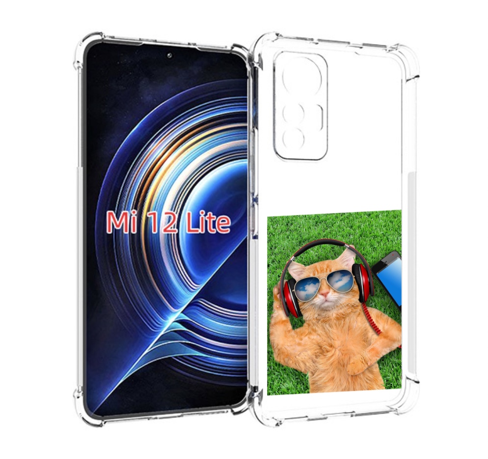 

Чехол MyPads Кот-кайфарик для Xiaomi 12 Lite, Прозрачный, Tocco