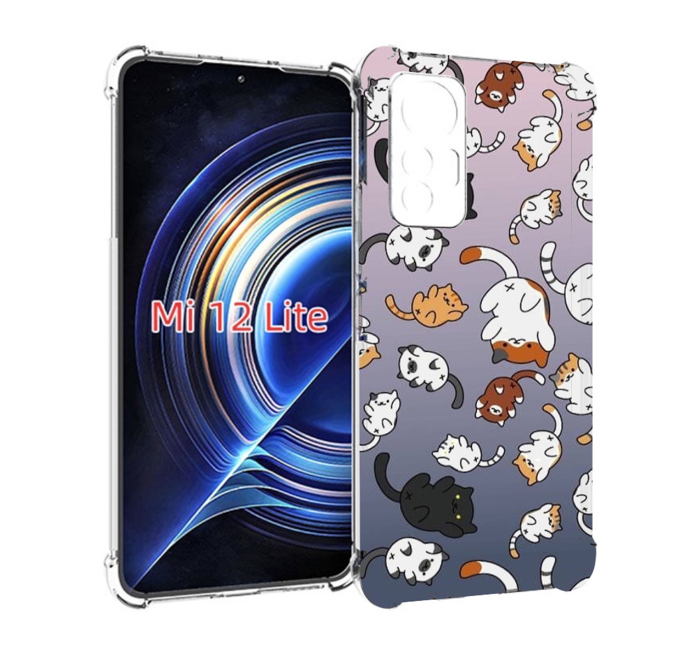 

Чехол MyPads Котики-летают для Xiaomi 12 Lite, Прозрачный, Tocco