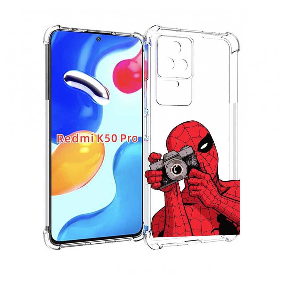 

Чехол MyPads человек паук фотограф детский для Xiaomi Redmi K50 / K50 Pro, Прозрачный, Tocco
