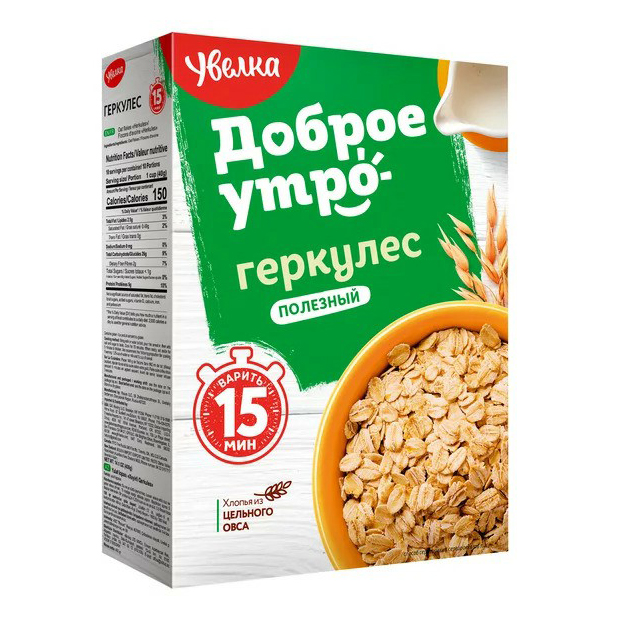 

Хлопья Увелка Овсяные Геркулес полезный 400 г