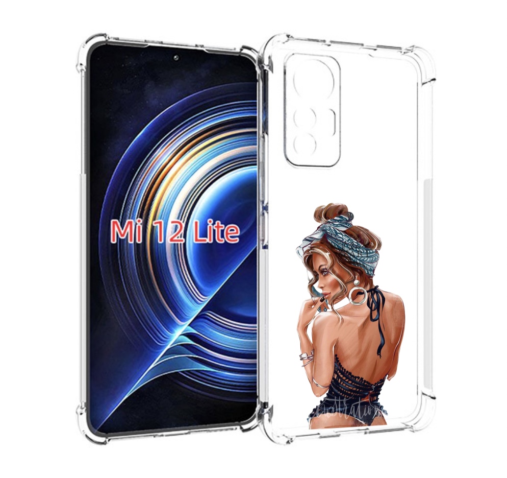 

Чехол MyPads Красивая-дама женский для Xiaomi 12 Lite, Прозрачный, Tocco