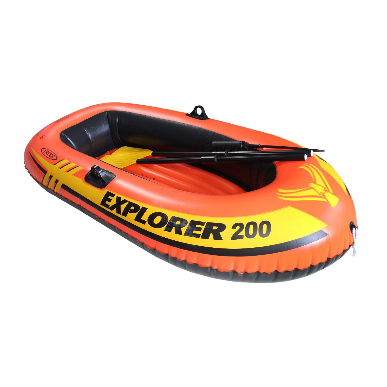 фото Лодка explorer pro 200, 2 местая, 196 х 102 х 33 см, вёсла, насос, от 6 лет, до 120 кг, 58 intex