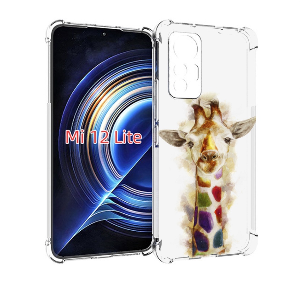

Чехол MyPads Красочный жираф для Xiaomi 12 Lite, Прозрачный, Tocco