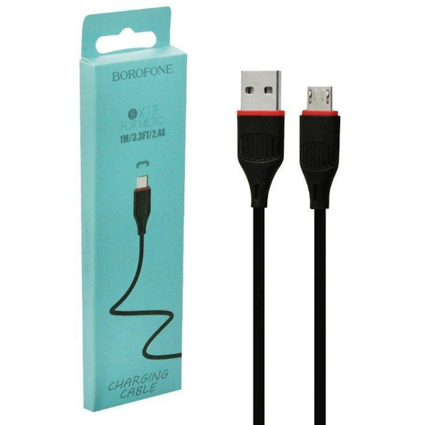 

Кабель Micro USB - Type-C Borofone BX17 1м черный, Кабель BX17 USB Micro USB 1M Borofone черный