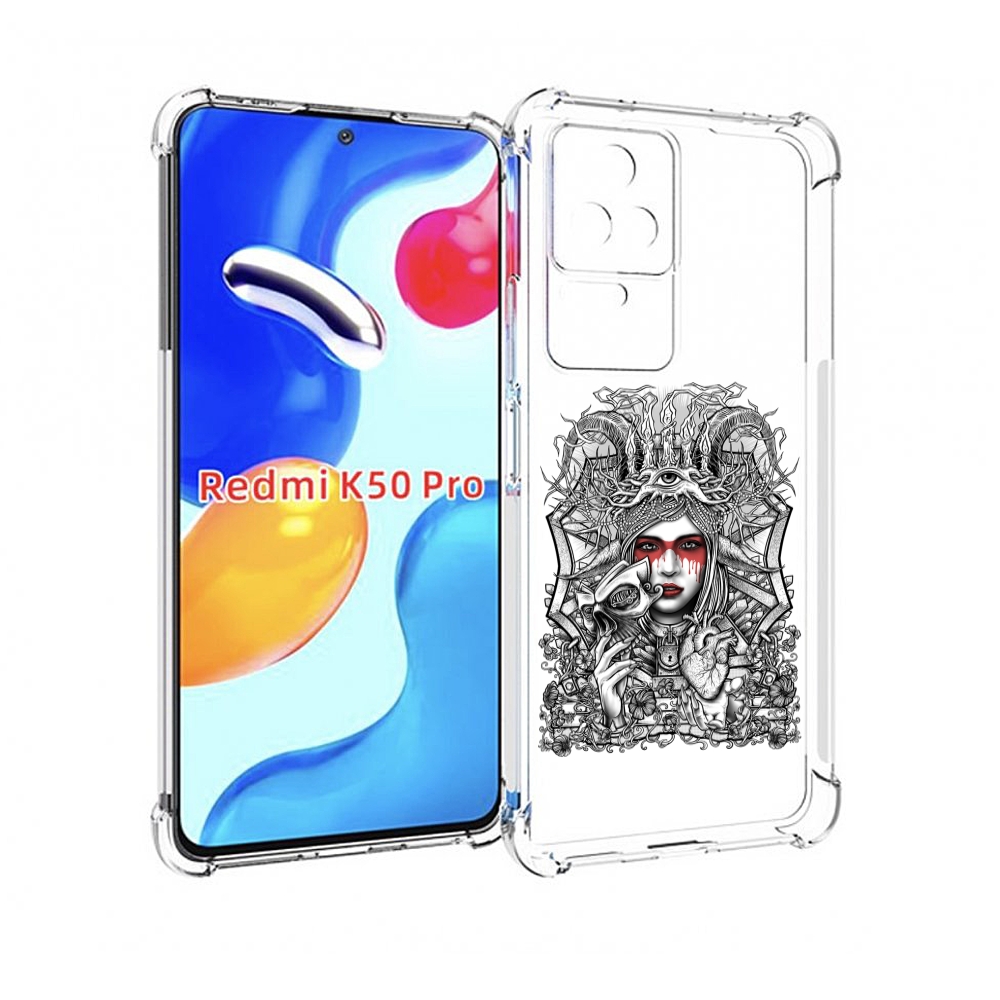 

Чехол MyPads грусная девушка для Xiaomi Redmi K50 / K50 Pro, Прозрачный, Tocco