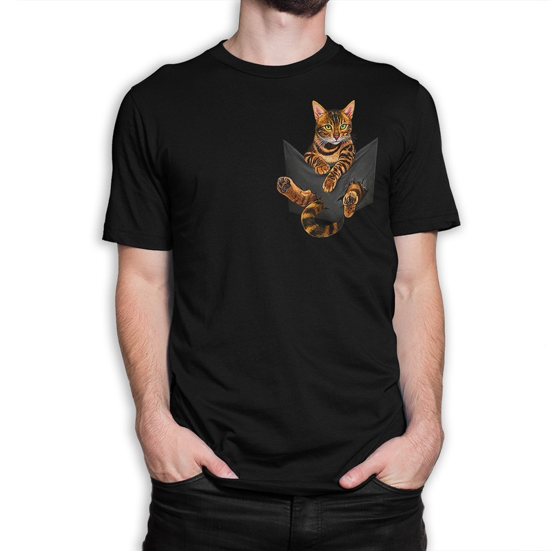

Футболка мужская Dream Shirts Кот в Кармашке черная M, Черный, Кот в Кармашке