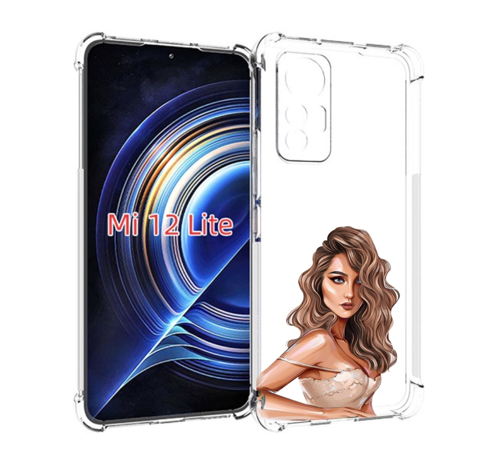 

Чехол MyPads Кудрявая-девушка женский для Xiaomi 12 Lite, Прозрачный, Tocco