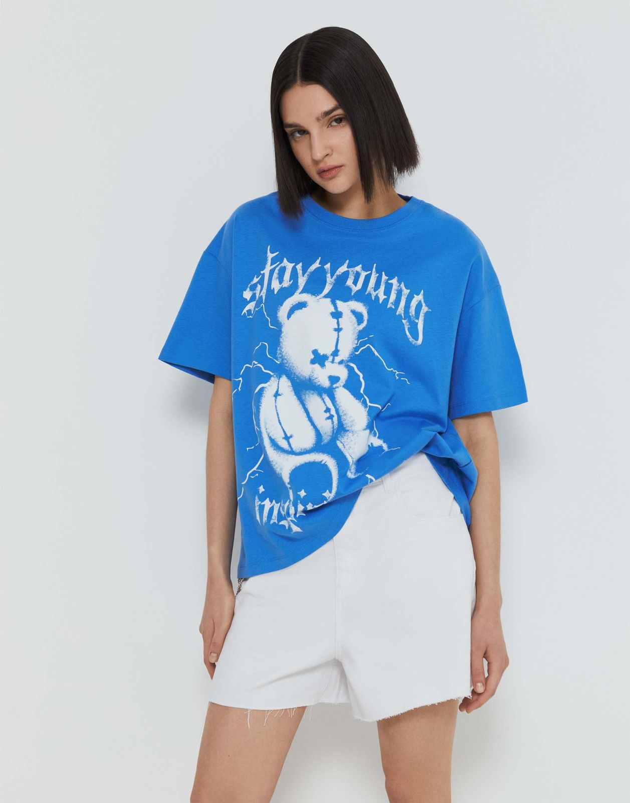 

Футболка для девочки Gloria Jeans GKT025248 синий 10-12л/152, GKT025248