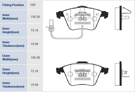 

Тормозные колодки Sangsin brake передние дисковые SP2112F