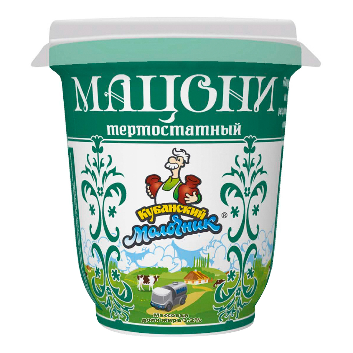 

Продукт к/м кубанский молочник мацони термостатный премиум 3,2 % 320 г