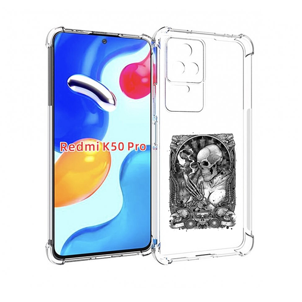 

Чехол MyPads девушка скелет для Xiaomi Redmi K50 / K50 Pro, Прозрачный, Tocco